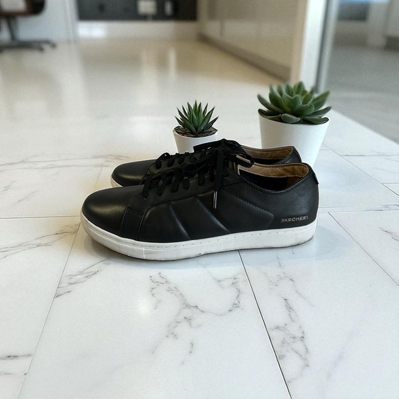 Skechers Street Men's Air-Cooled Wide Fit Memory Foam Black Size 10.5 - Picture 5 of 8